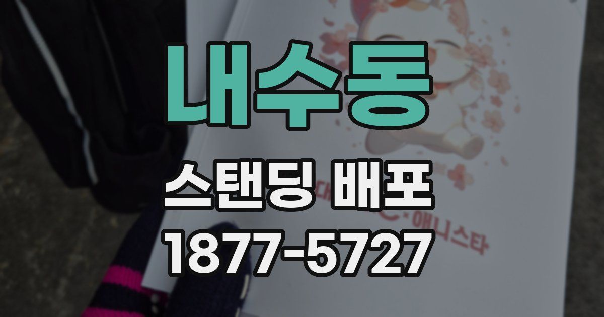 내수동 스탠딩 배포
