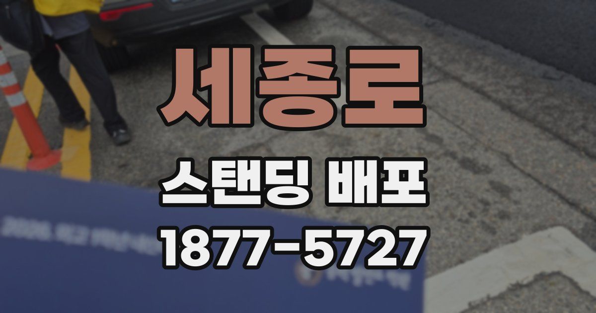 세종로 스탠딩 배포