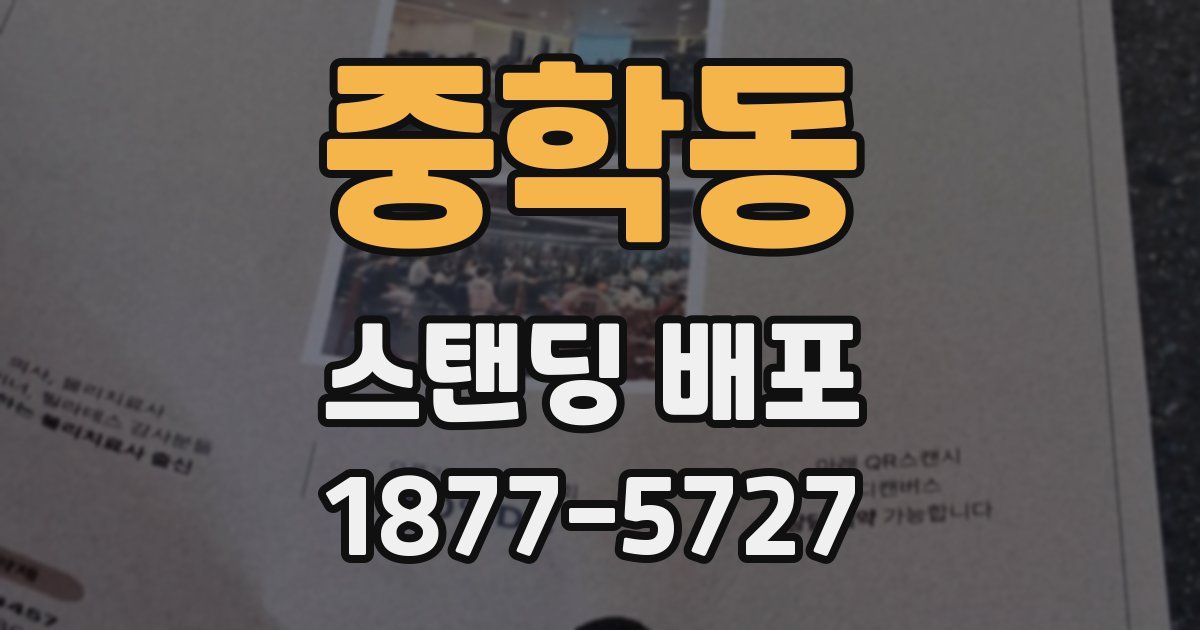 중학동 스탠딩 배포