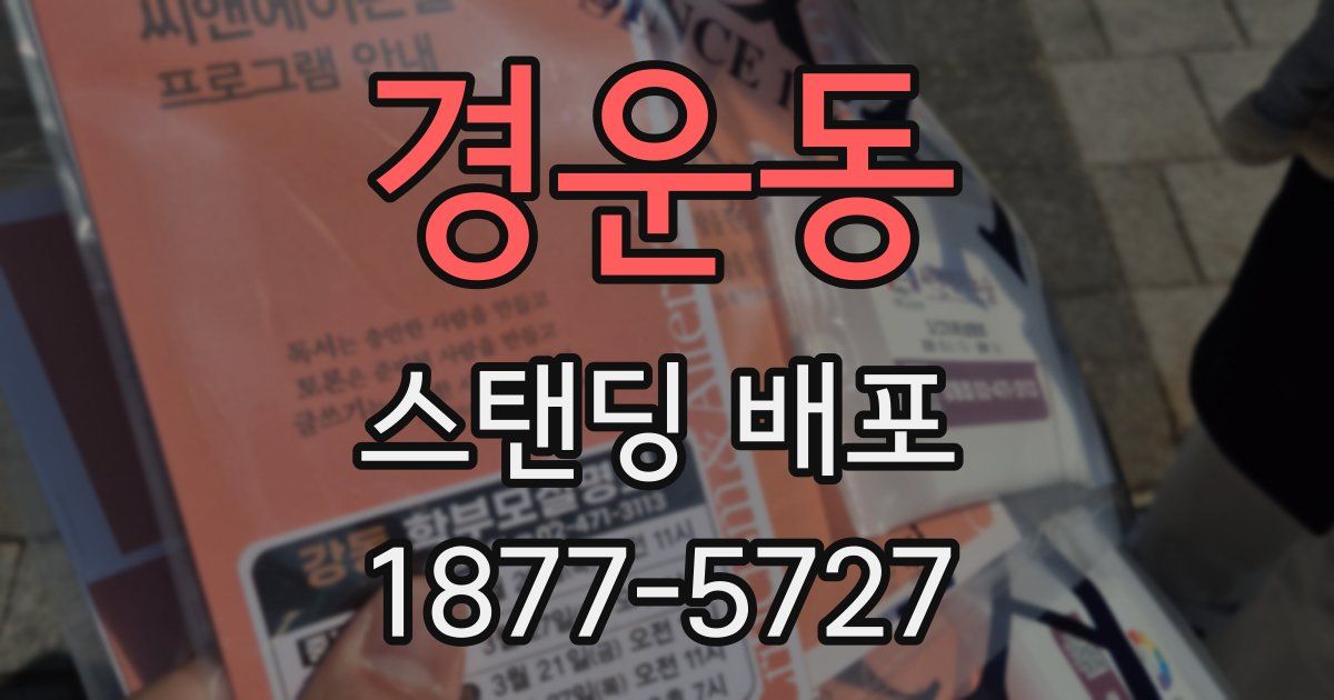 경운동 스탠딩 배포