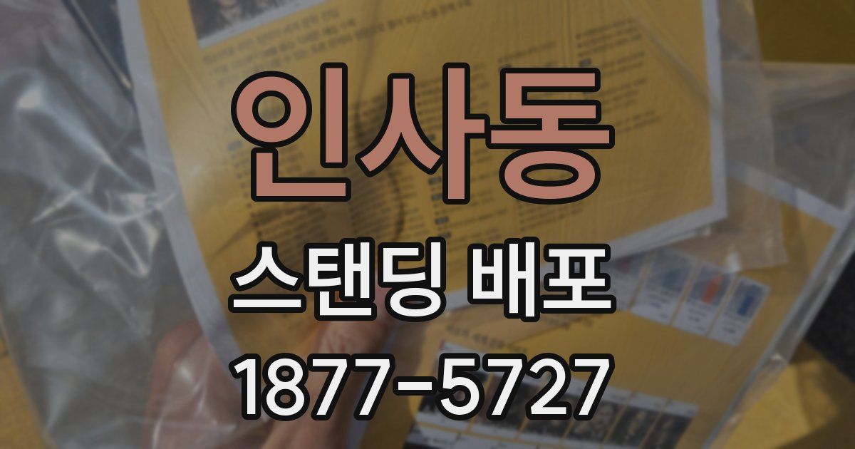 인사동 스탠딩 배포
