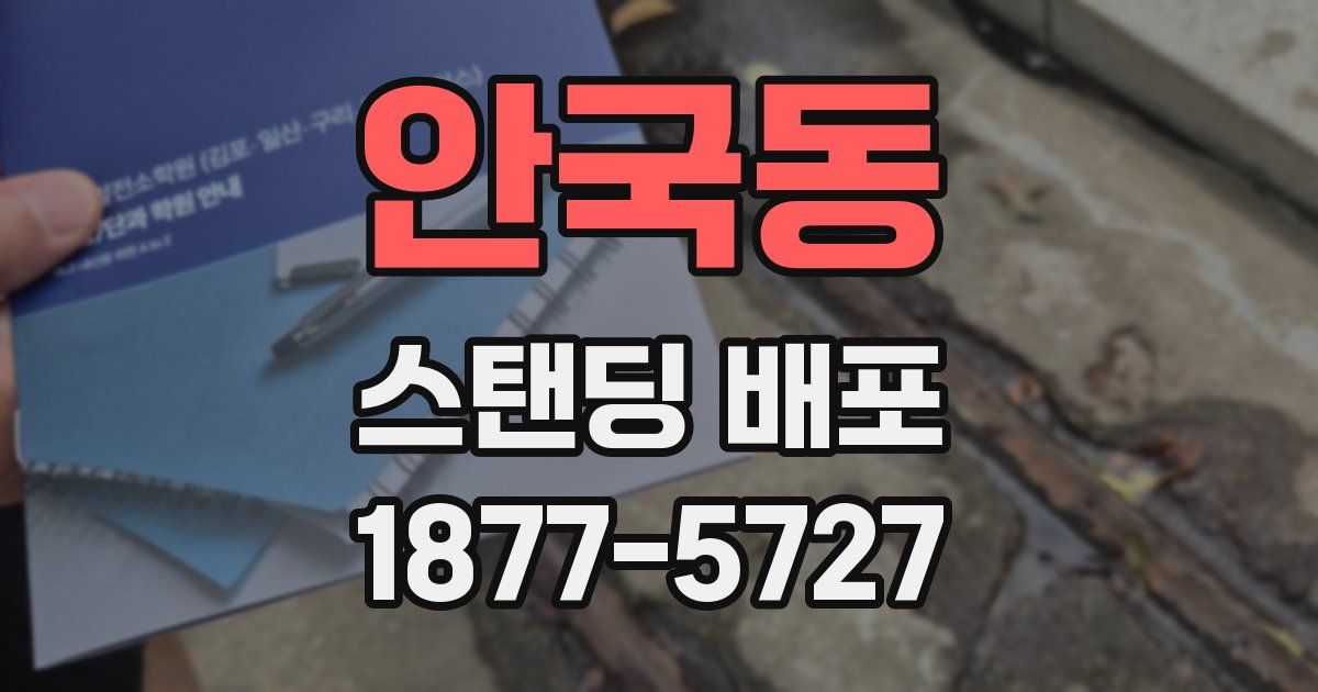 안국동 스탠딩 배포