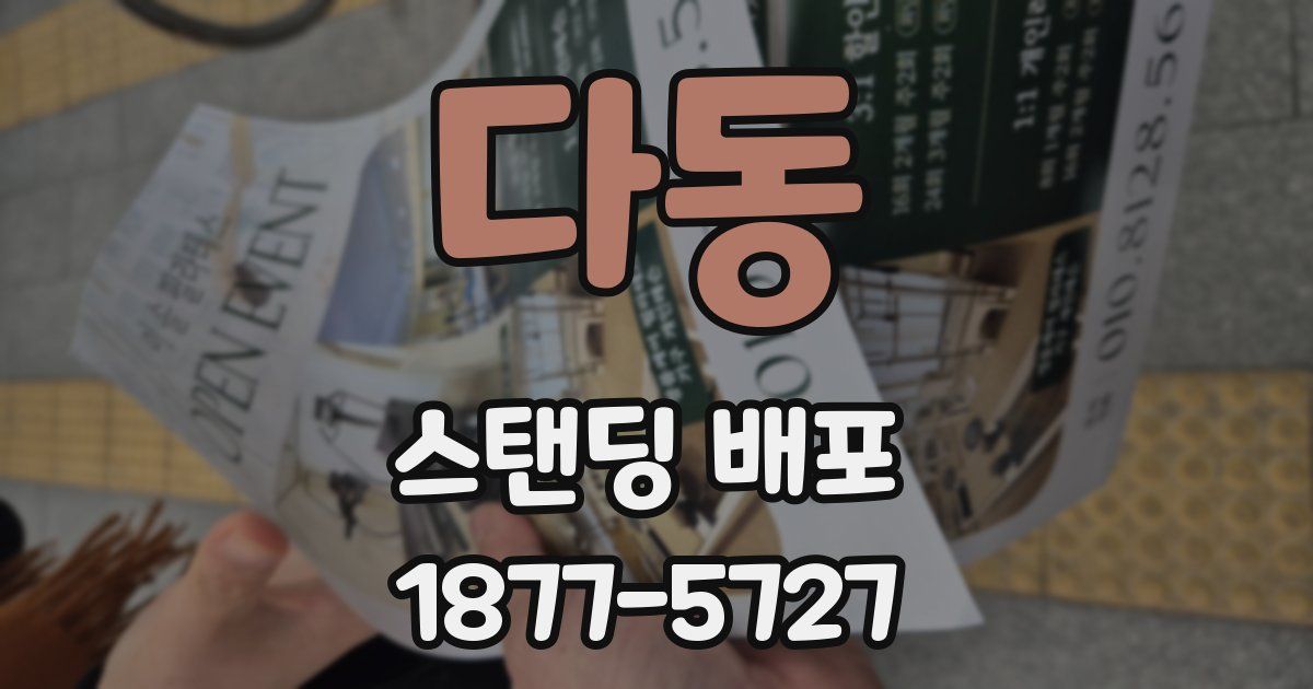 다동 스탠딩 배포