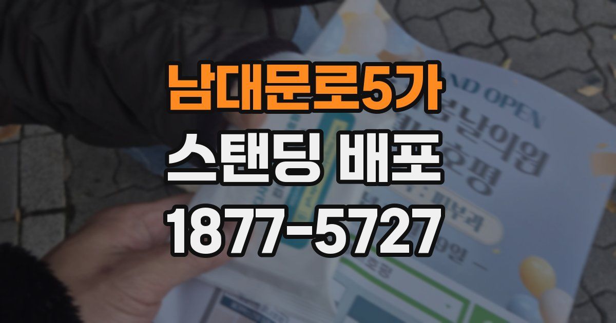 남대문로5가 스탠딩 배포