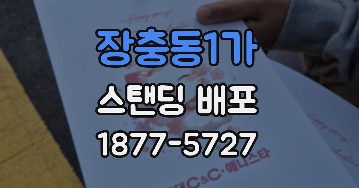 장충동1가 스탠딩 배포
