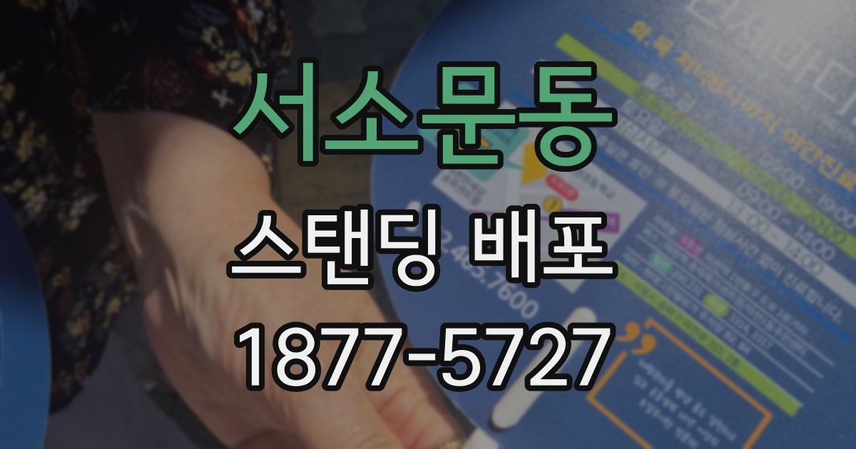 서소문동 스탠딩 배포