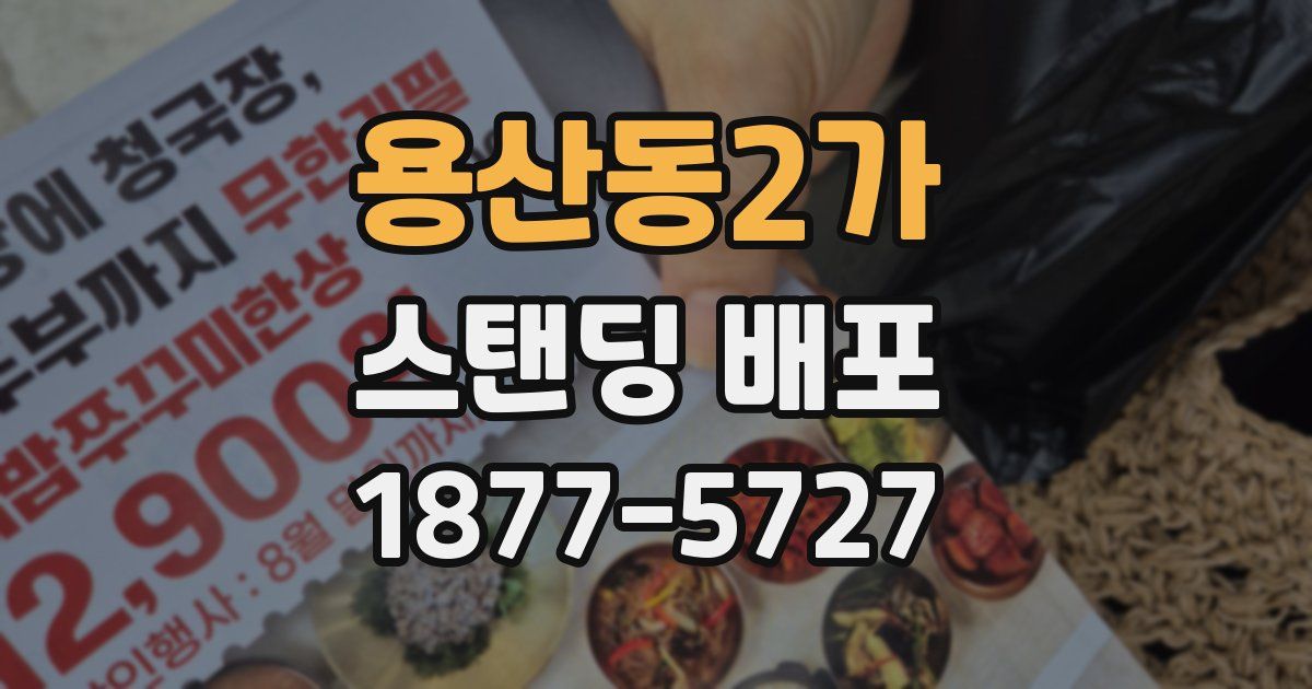 용산동2가 스탠딩 배포