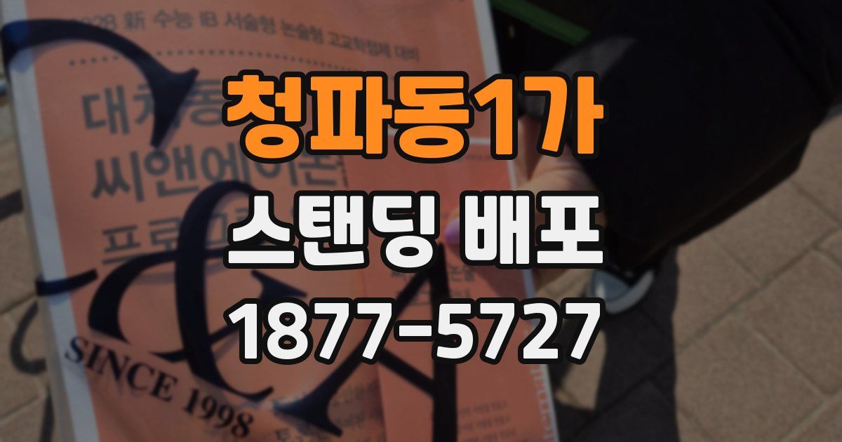 청파동1가 스탠딩 배포