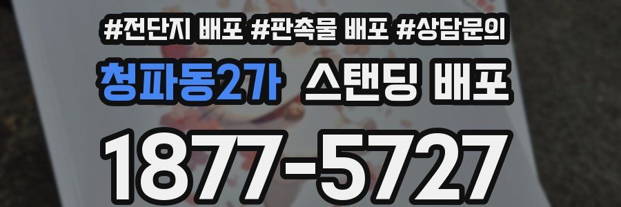 청파동2가 스탠딩 배포