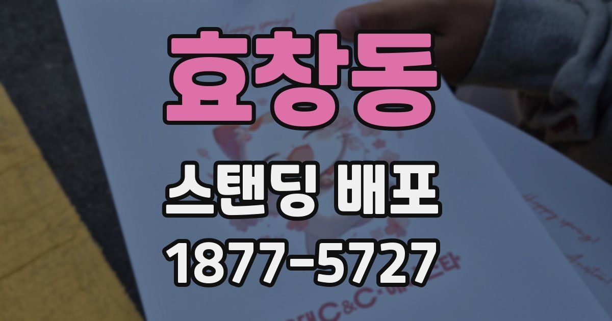 효창동 스탠딩 배포