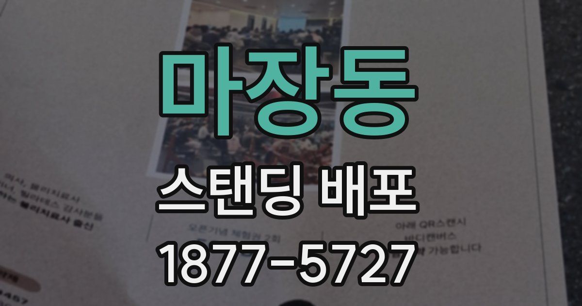 마장동 스탠딩 배포