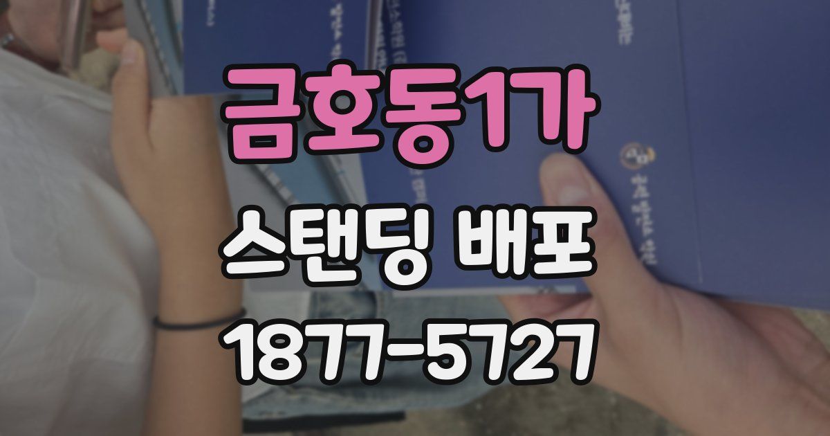 금호동1가 스탠딩 배포