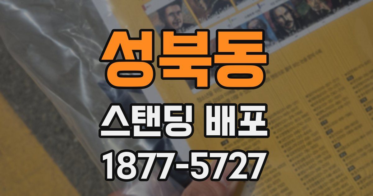 성북동 스탠딩 배포