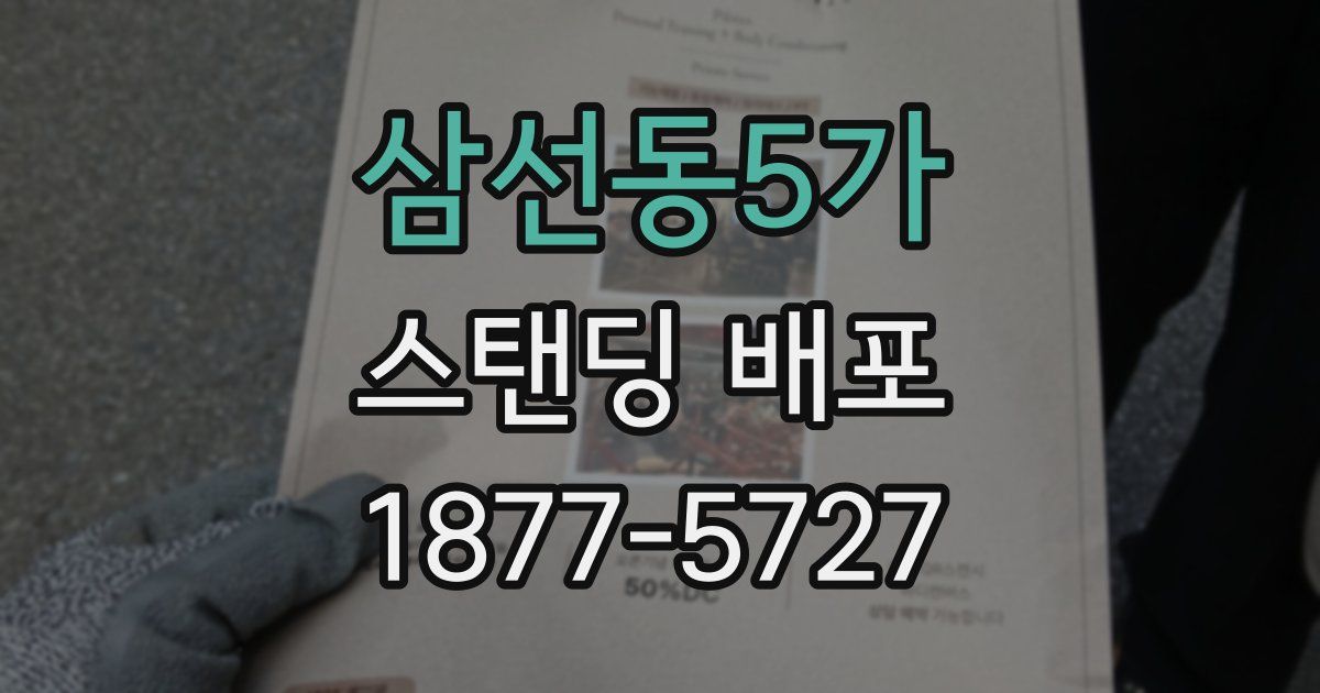 삼선동5가 스탠딩 배포