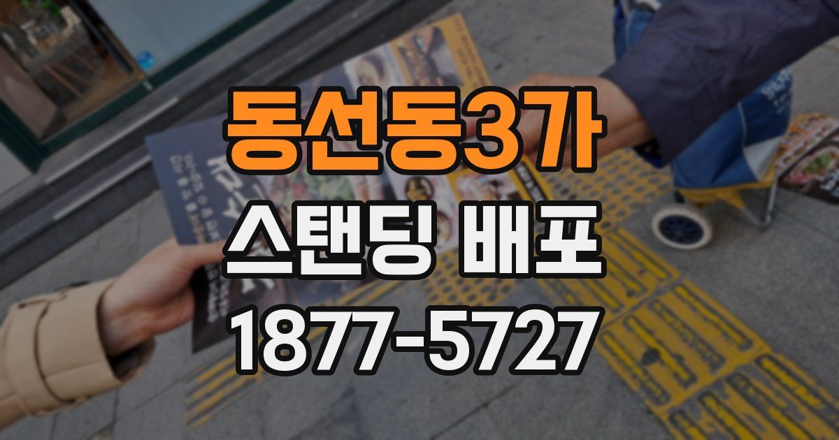 동선동3가 스탠딩 배포