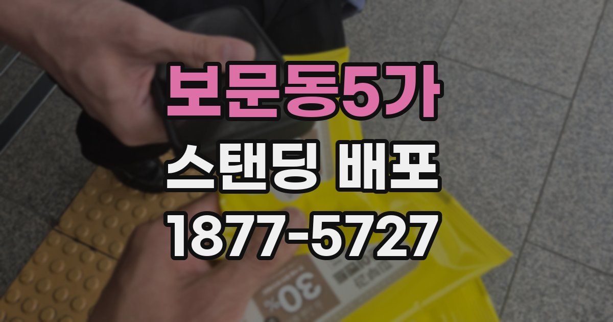 보문동5가 스탠딩 배포