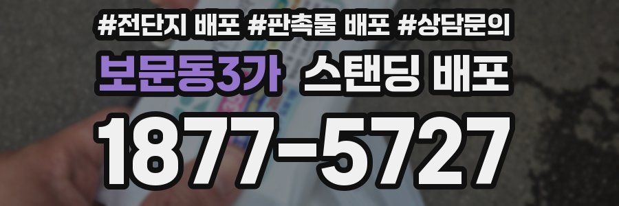 보문동3가 스탠딩 배포