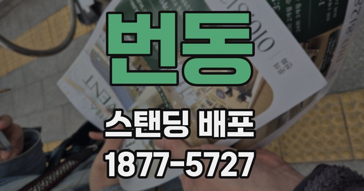 번동 스탠딩 배포