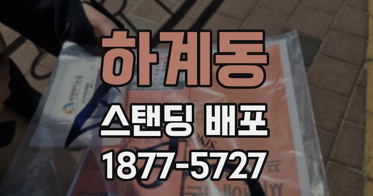 하계동 스탠딩 배포