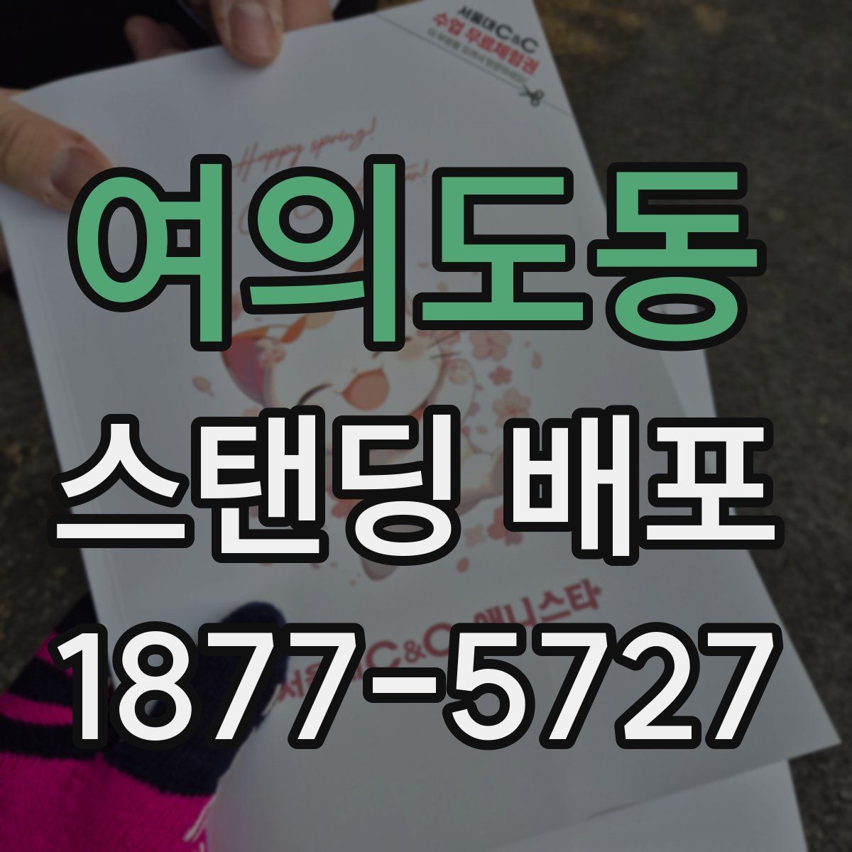 여의도동 스탠딩 배포