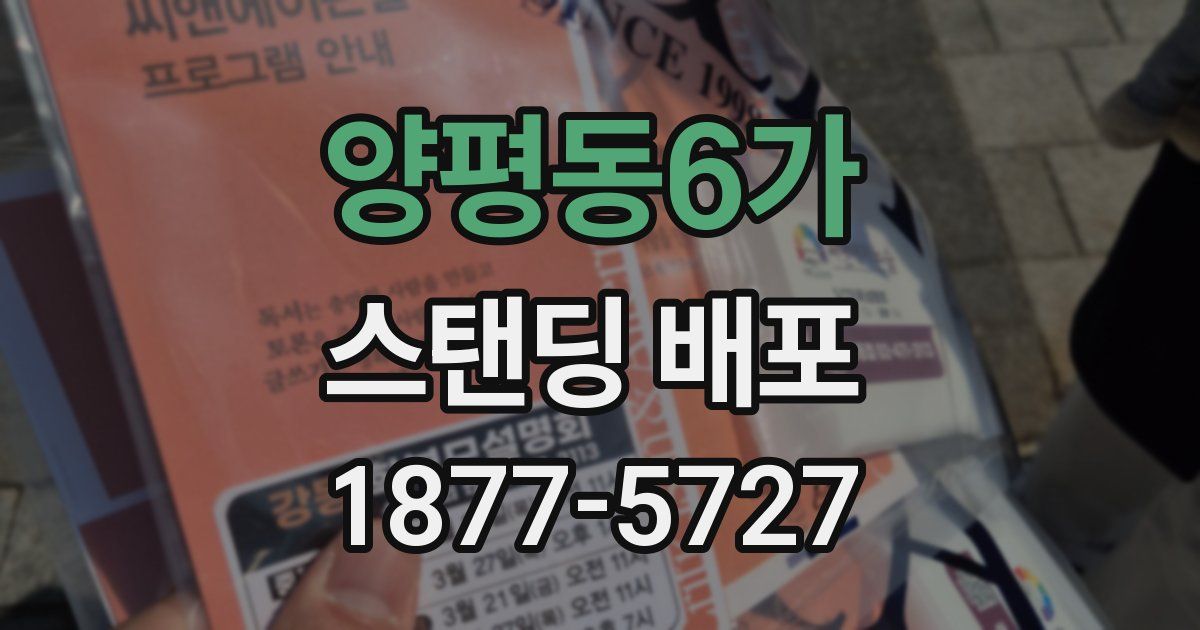 양평동6가 스탠딩 배포