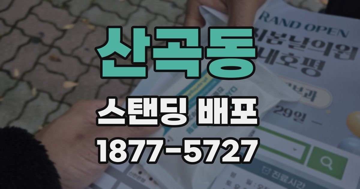산곡동 스탠딩 배포