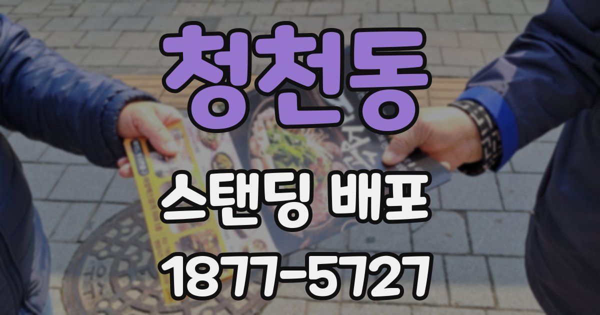 청천동 스탠딩 배포