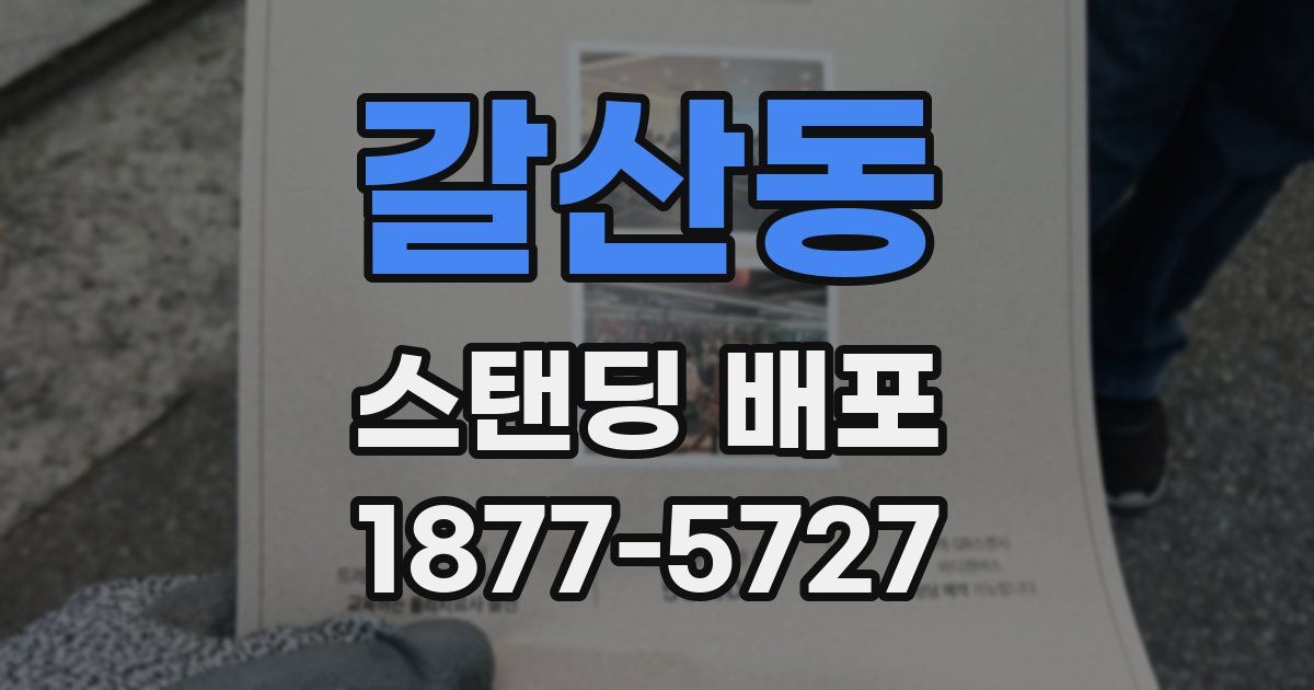 갈산동 스탠딩 배포