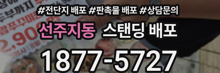 선주지동 스탠딩 배포