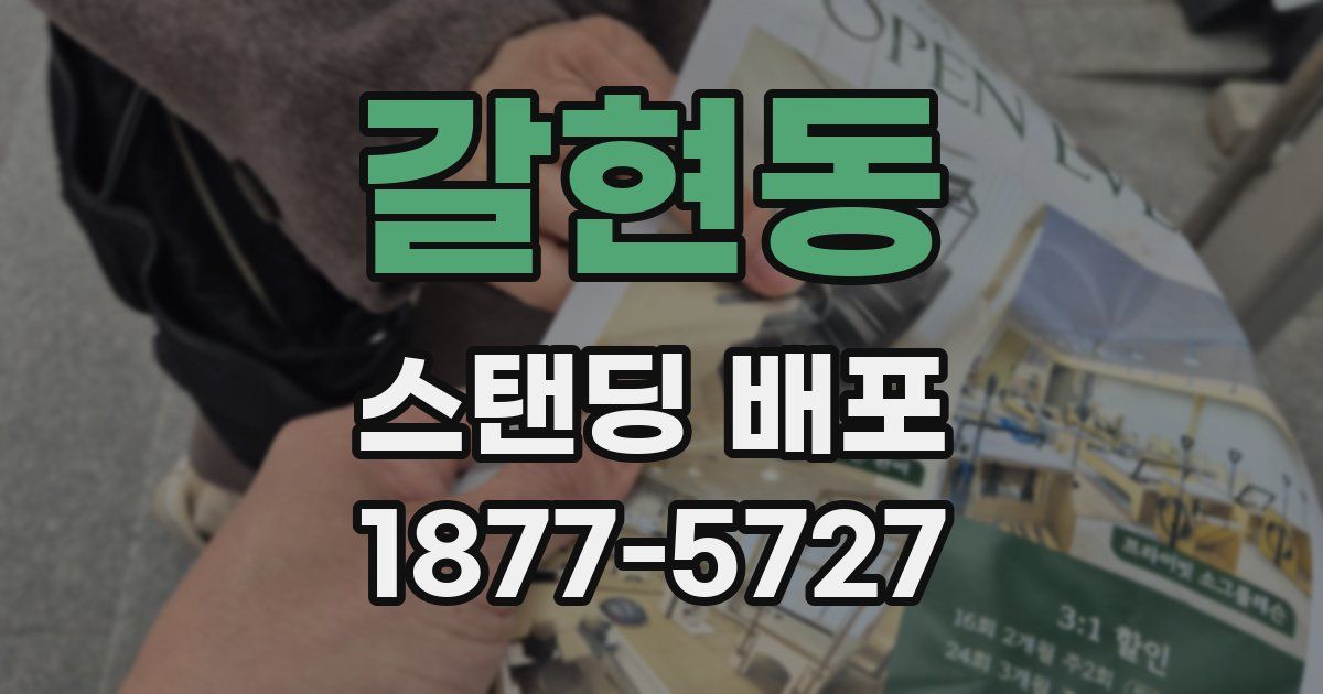 갈현동 스탠딩 배포