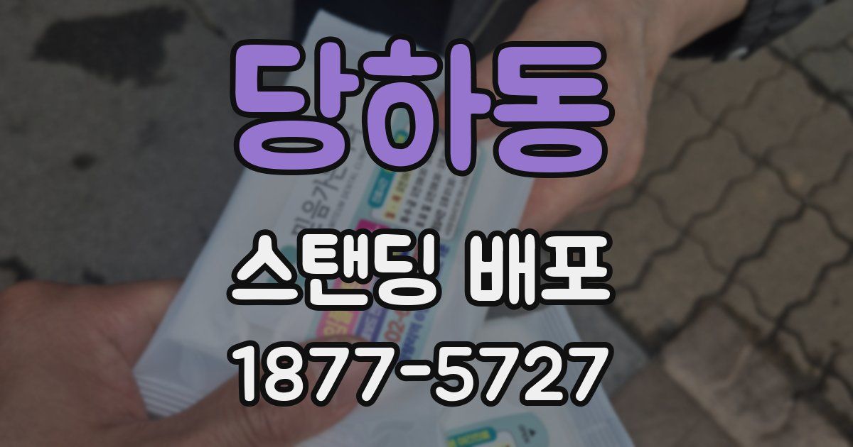 당하동 스탠딩 배포