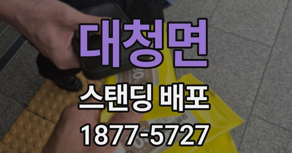 대청면 스탠딩 배포