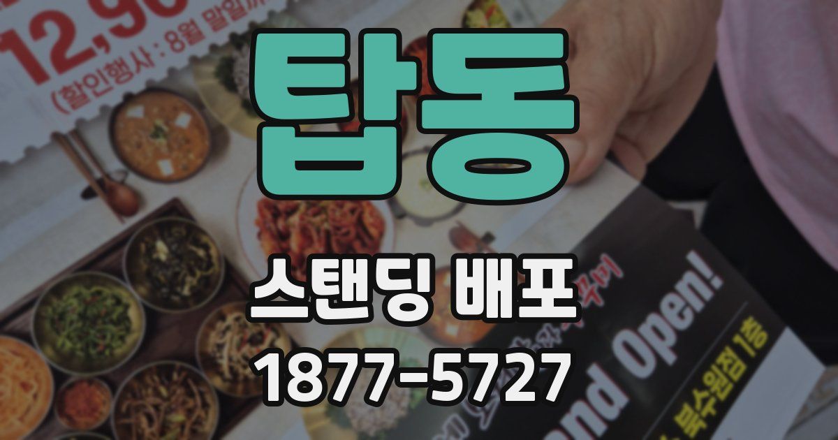 탑동 스탠딩 배포