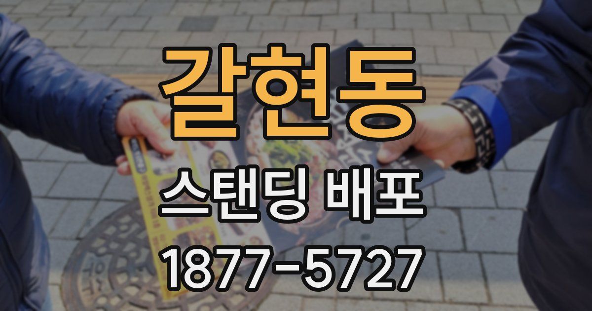 갈현동 스탠딩 배포