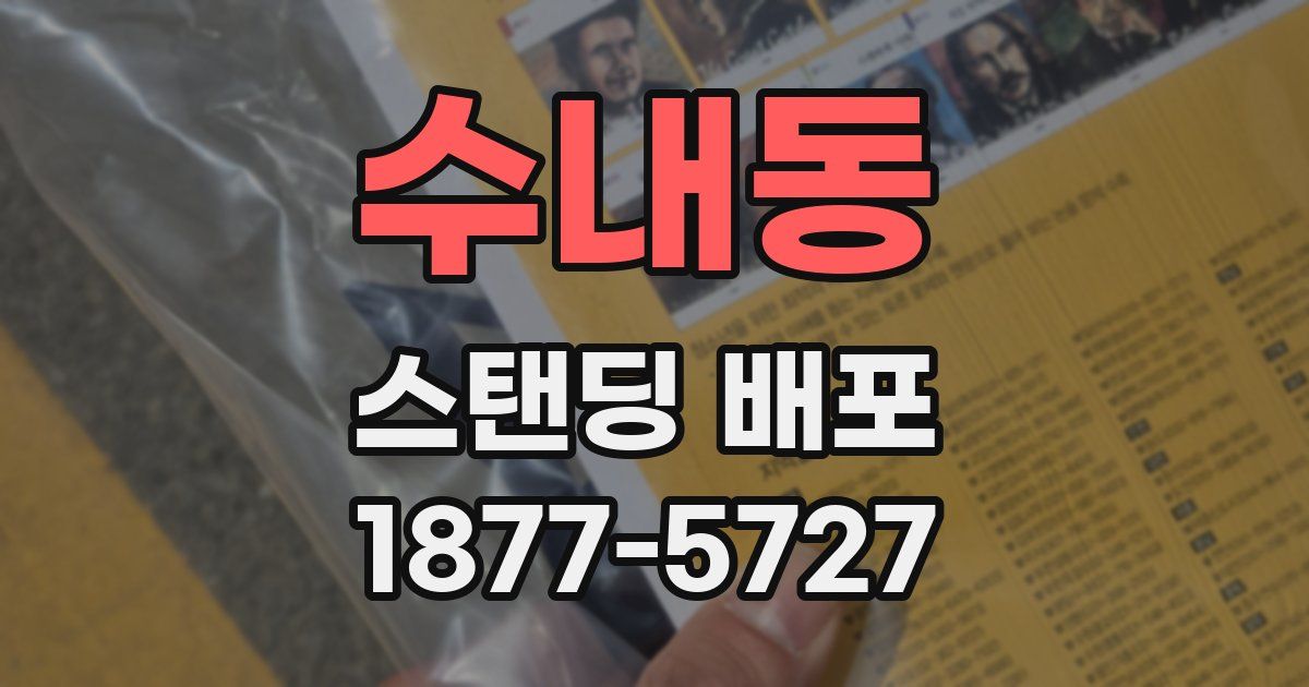 수내동 스탠딩 배포