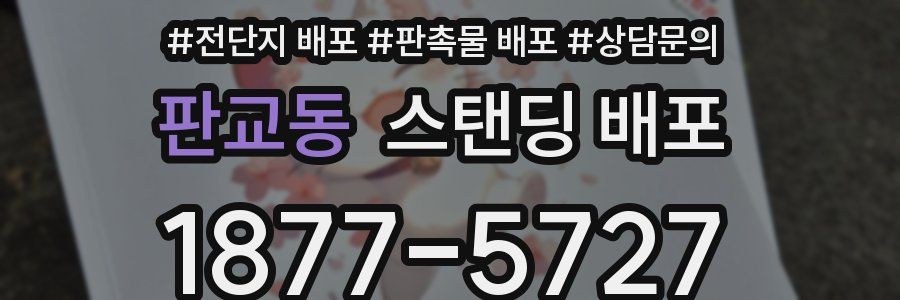 판교동 스탠딩 배포