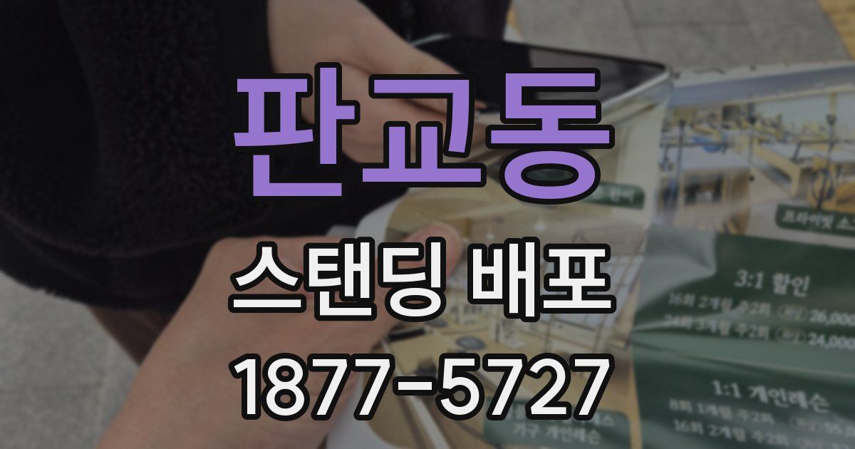 판교동 스탠딩 배포