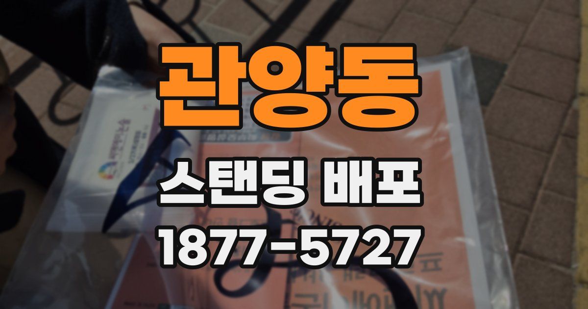 관양동 스탠딩 배포