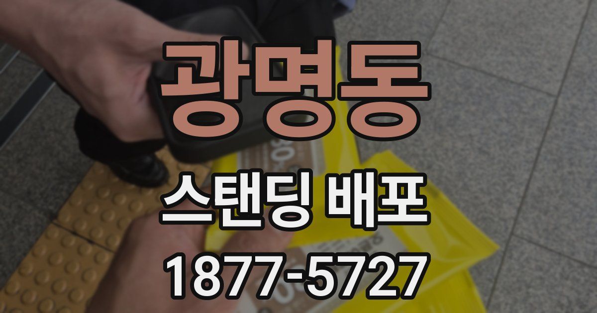광명동 스탠딩 배포