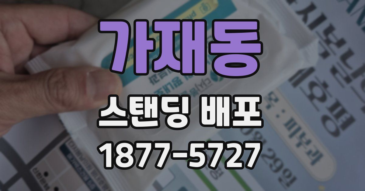 가재동 스탠딩 배포