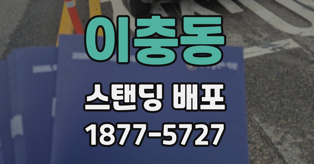 이충동 스탠딩 배포