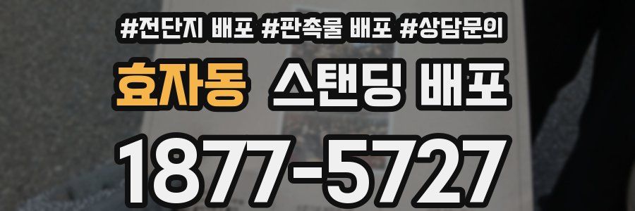 효자동 스탠딩 배포