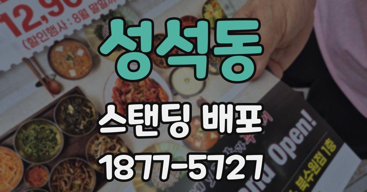 성석동 스탠딩 배포