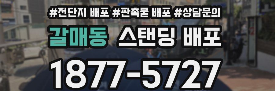 갈매동 스탠딩 배포