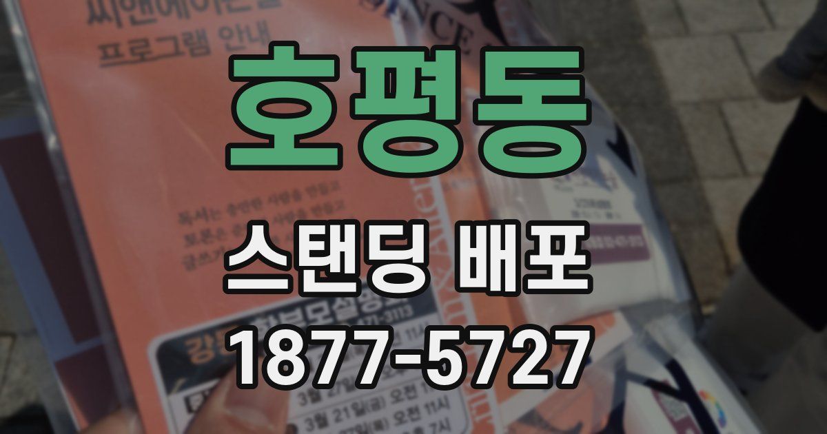 호평동 스탠딩 배포