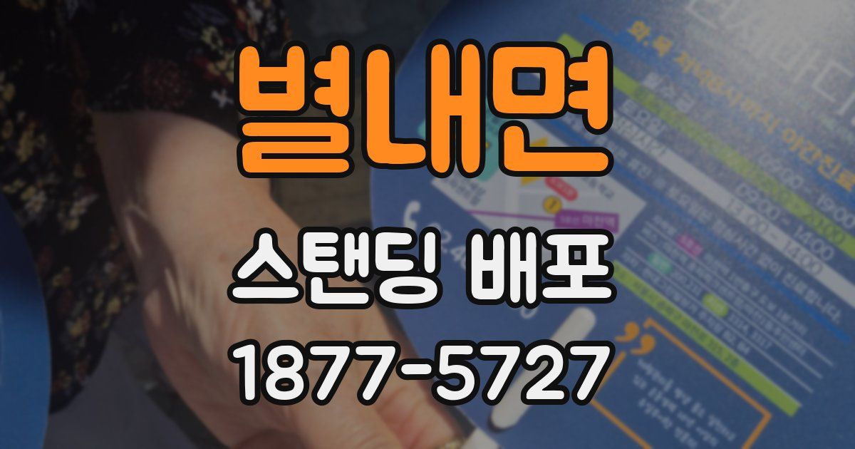 별내면 스탠딩 배포