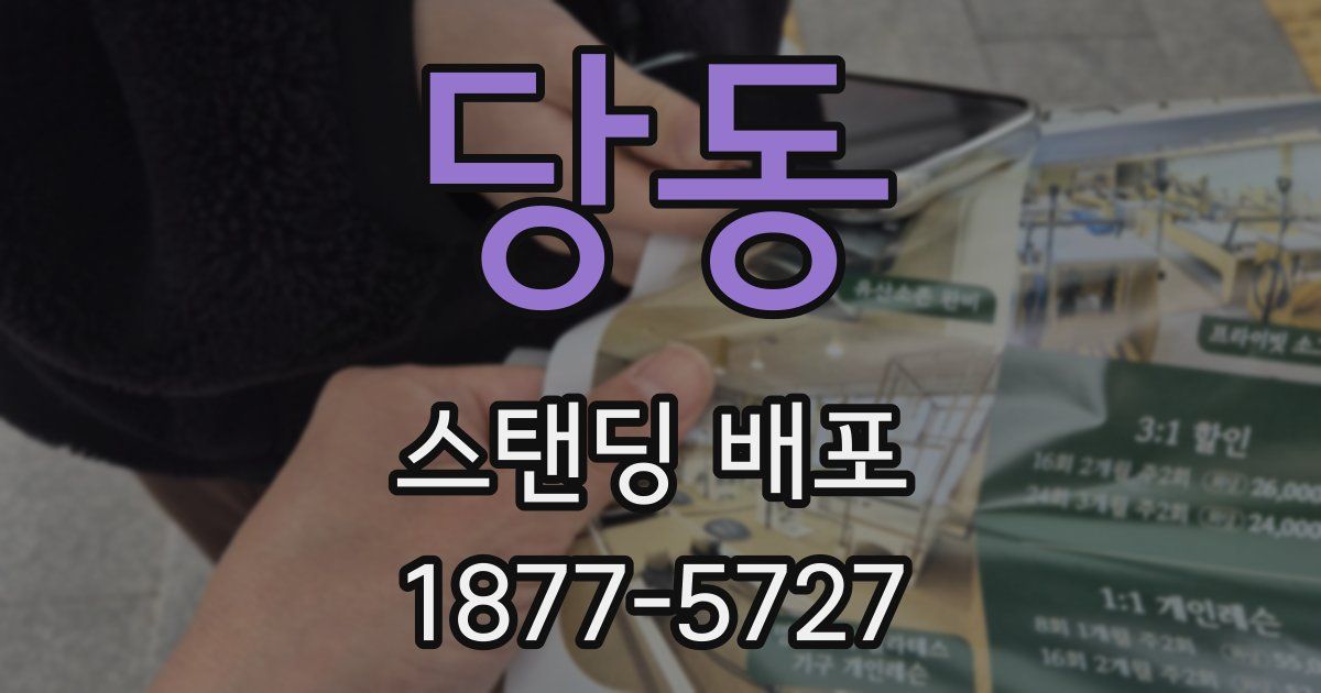 당동 스탠딩 배포