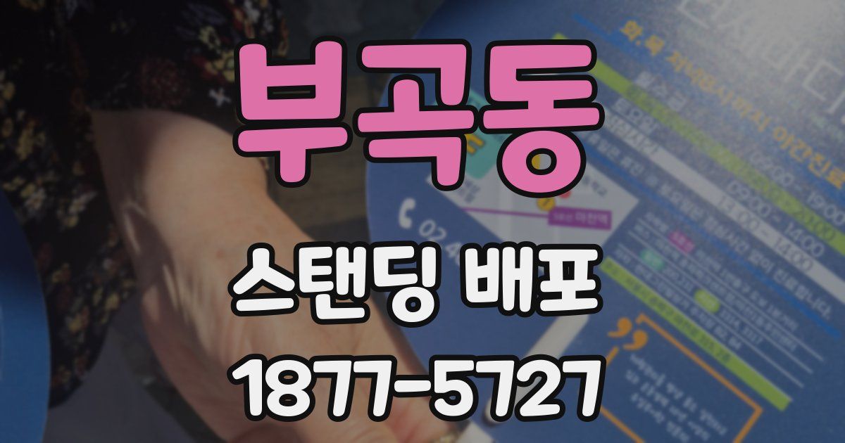 부곡동 스탠딩 배포