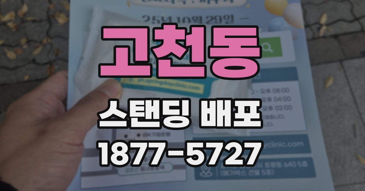고천동 스탠딩 배포