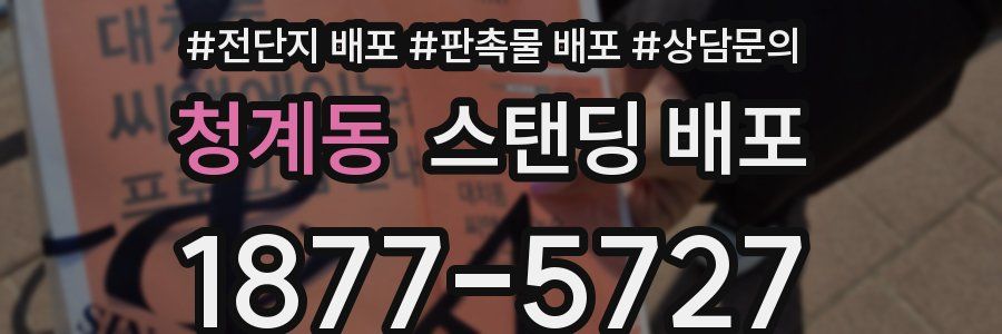 청계동 스탠딩 배포